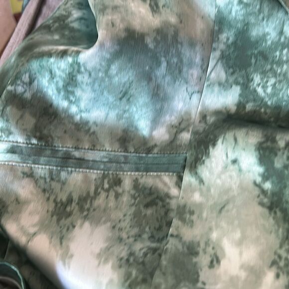 INC green and white tie-dye satin blazer size small - Picture 4 of 4